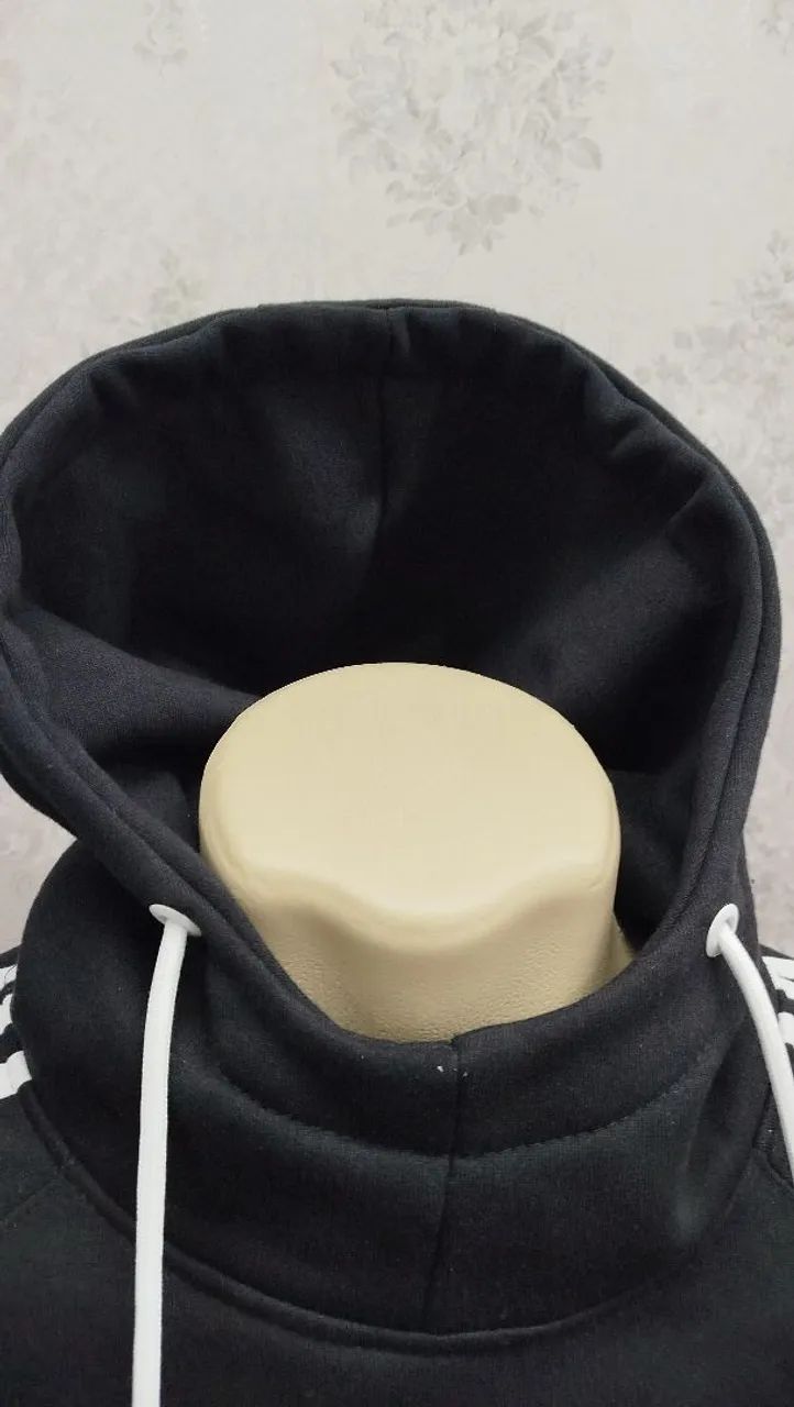 Moletom Adidas oversize com Capuz e Listras - Foto 4