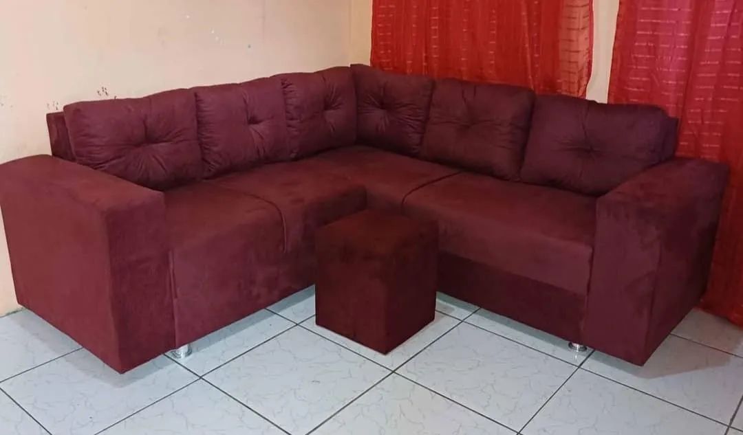 Sofá de Canto em tecido suede aveludado Novo! - Foto 3