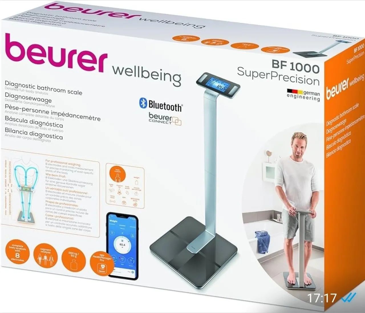 Balança Digital Beurer BF 1000 SuperPrecision - Bluetooth