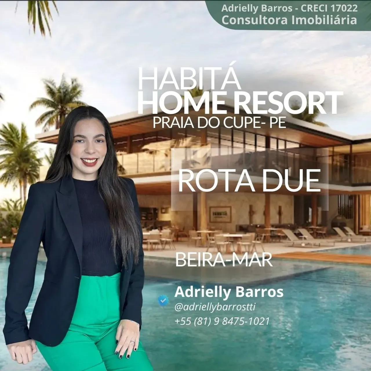 Flat à venda em Porto de Galinhas | Flats da ROTA DUE | Habitá Home Resort Beira-mar na Pr
