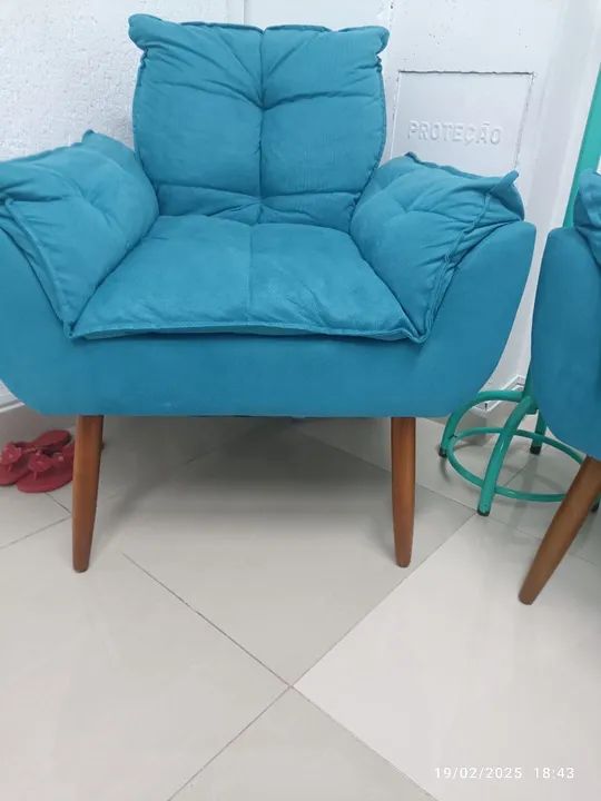Par de Cadeiras Azuis - Conforto e Estilo - Foto 2