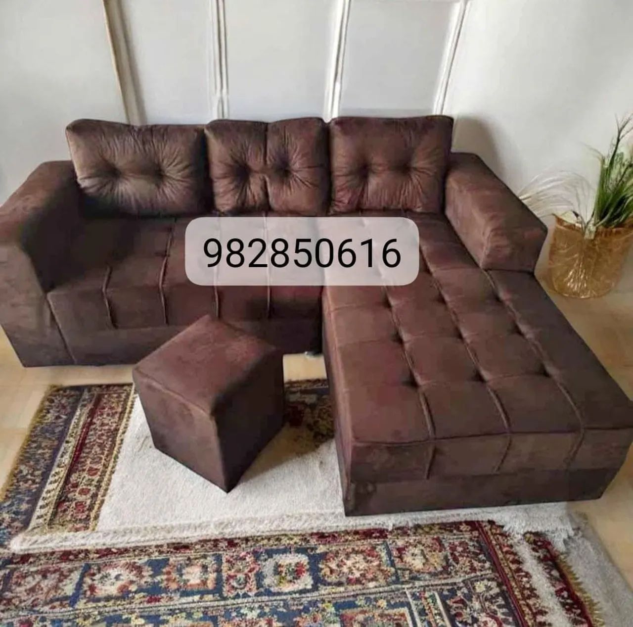 Sofá de canto moderno com chaise - Foto 3