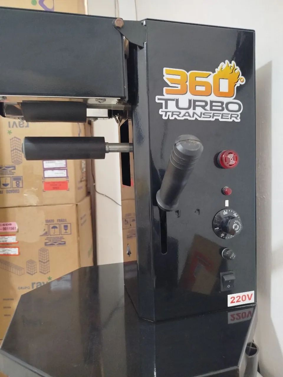Prensa turbo transfer 360° preta 220V. - Foto 2