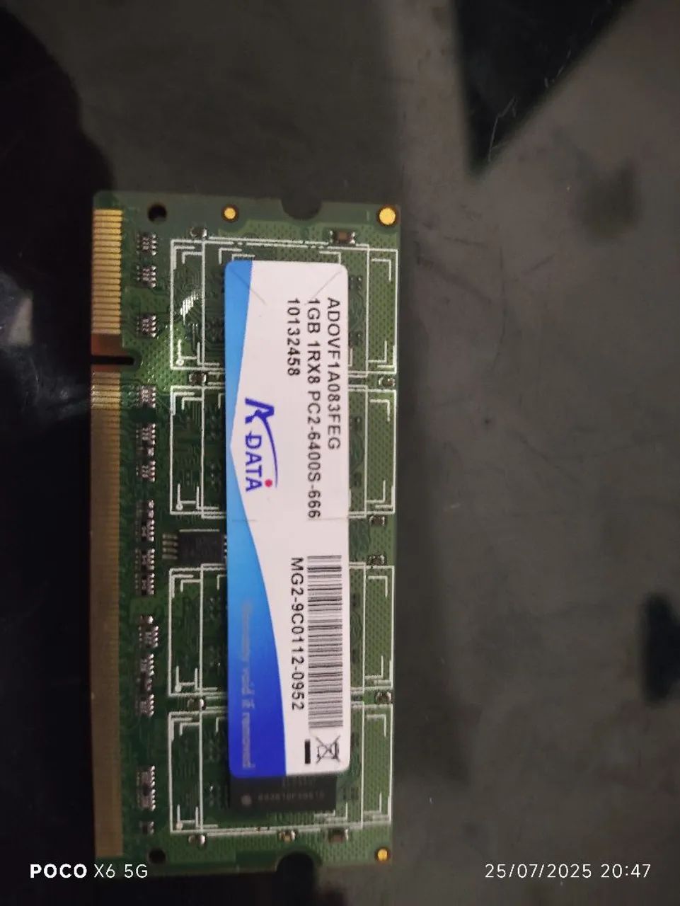 Memória RAM A-DATA 1GB DDR2 PC2-6400S-666
