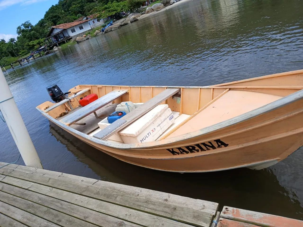 Bateira barco fundo semi-V motor Mercury 50HP  - Foto 3