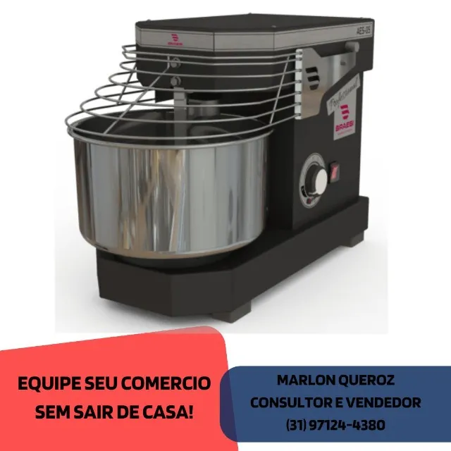 Amassadeira Espiral 5KG Braesi 127-220v 10 velocidades