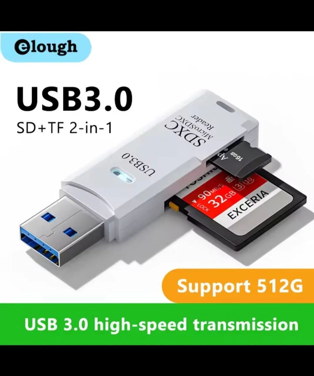 Adaptador Leitor de Cartão micro sd  USB 3.0  - Foto 4