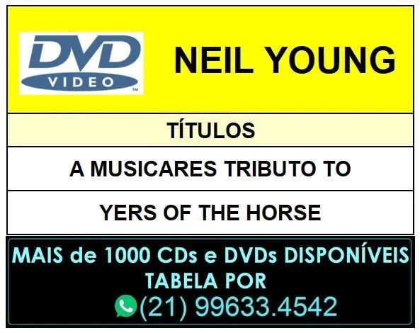 2 Dvds do Neil Young. Mais de 100 títulos disponíveis - Foto 3