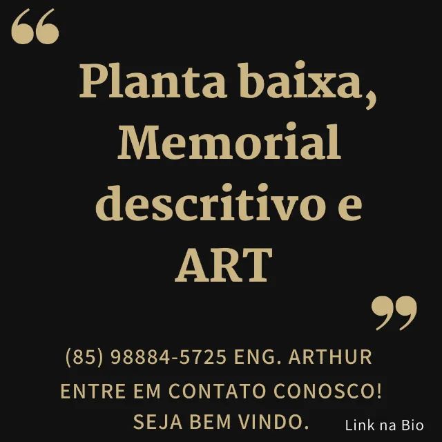 Planta baixa com Memorial Descritivo e ART - Foto 2