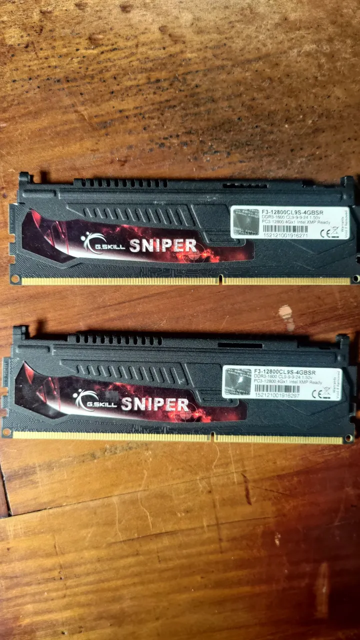 Memória RAM G.Skill Sniper DDR3 4GB 1600MHz