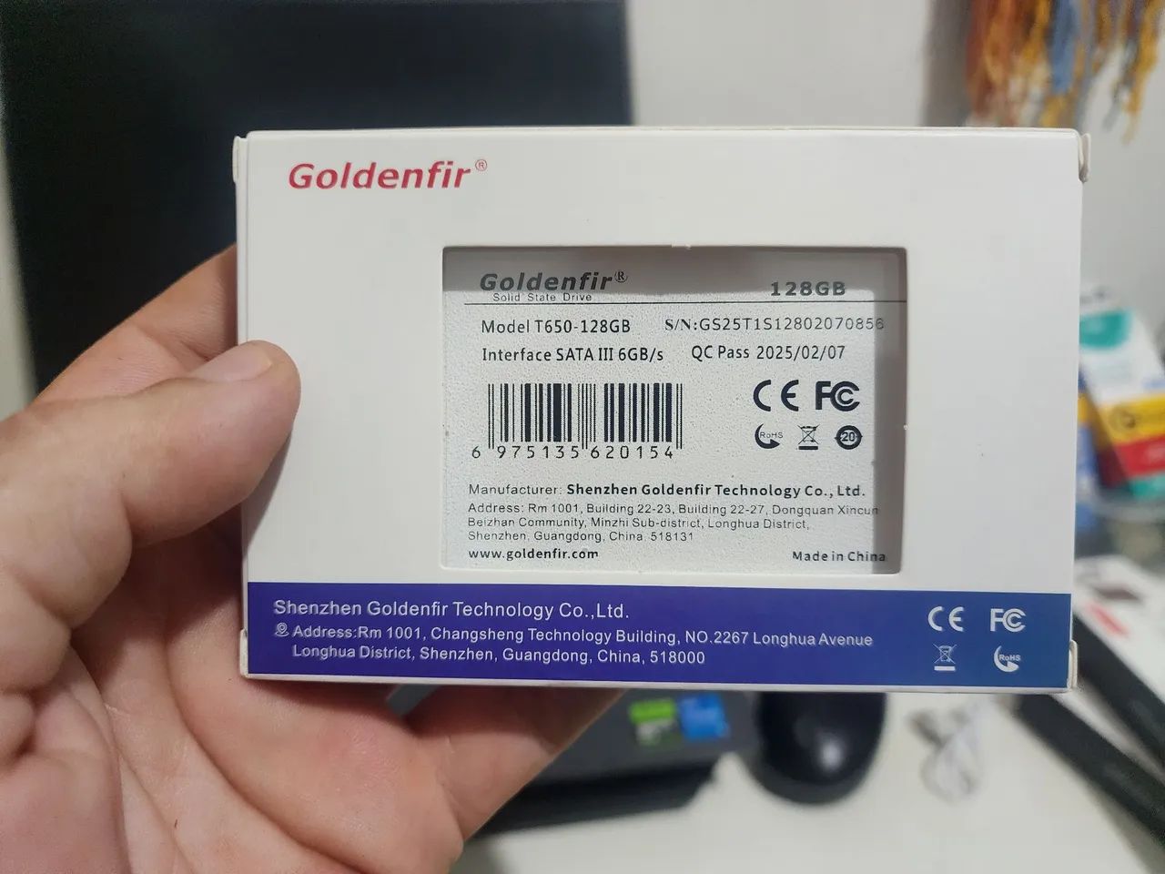 SSD 128GB GOLDENFIR SATA III.