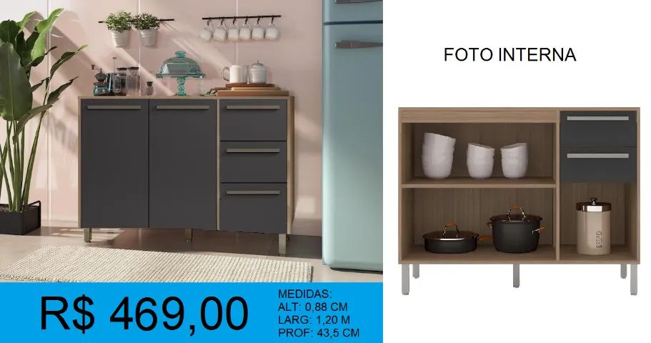 Balcão de 1.20 reposição -  a pronta entrega  - Foto 2