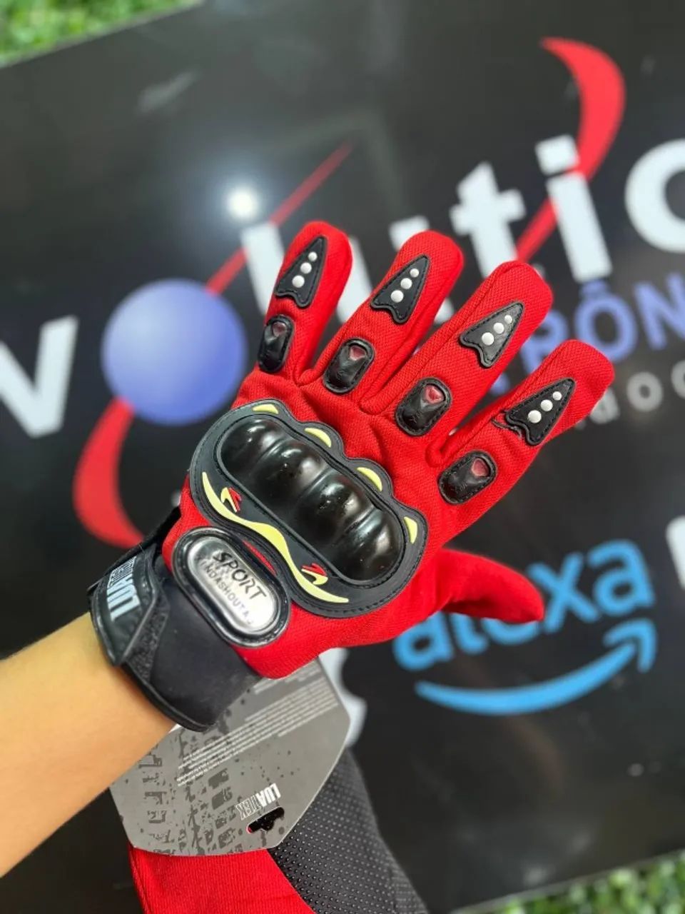 Luva de Motoqueiro LUATEK - Vermelha