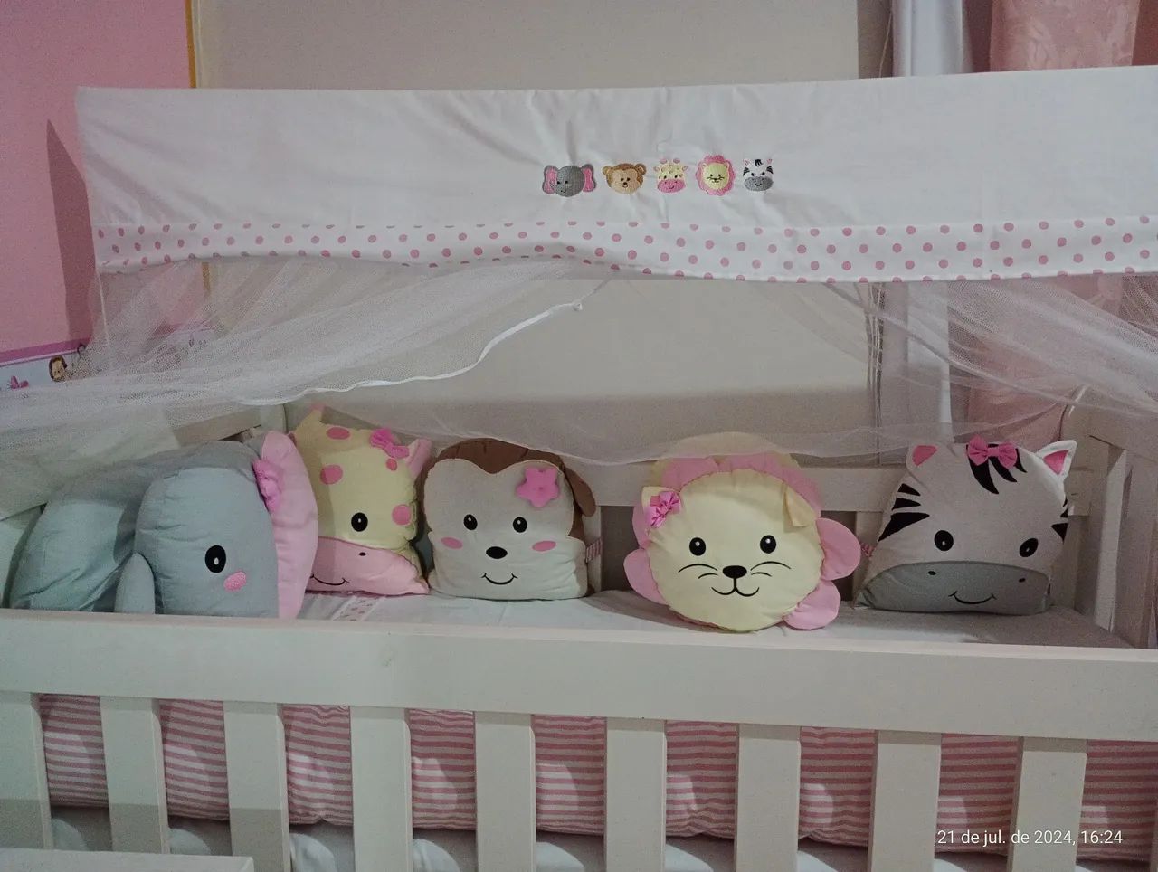 Kit Berço Amiguinhas Safári Rosa