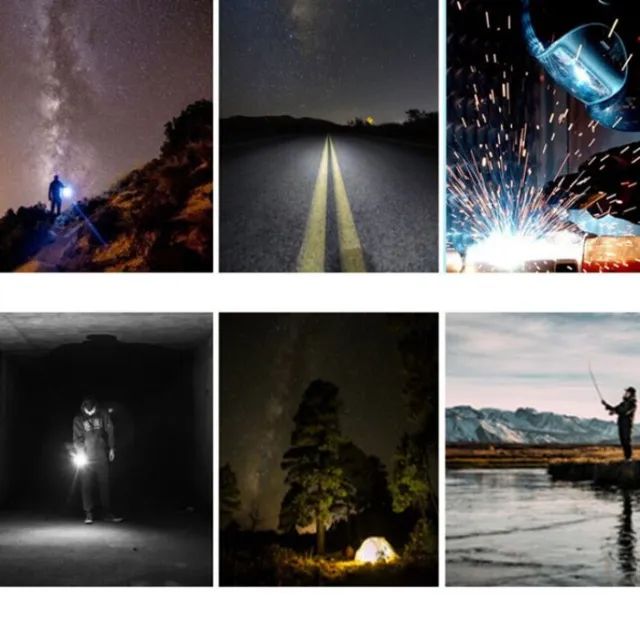 Mini Lanterna De Cabeça 3 Funções De Led Bike Pesca Camping - Foto 3