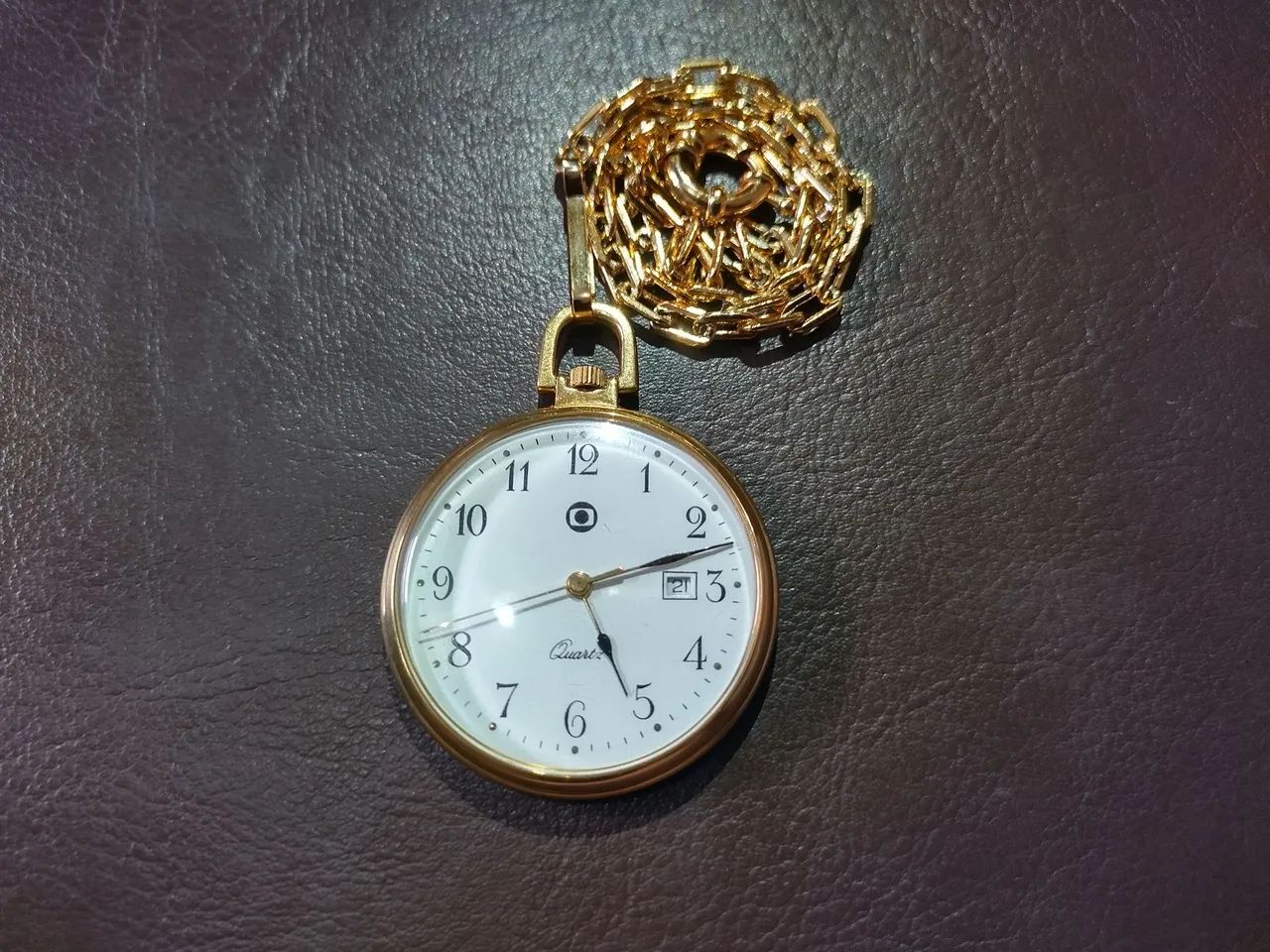 Relógio de Bolso Antigo Banhado a Ouro  - Foto 4