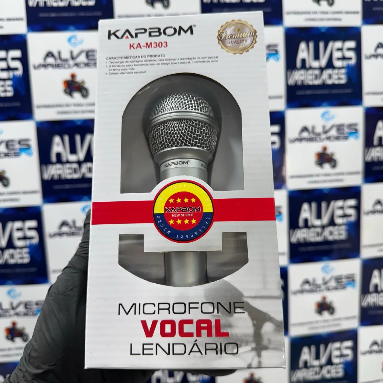 Microfone vocal com cabo p10 