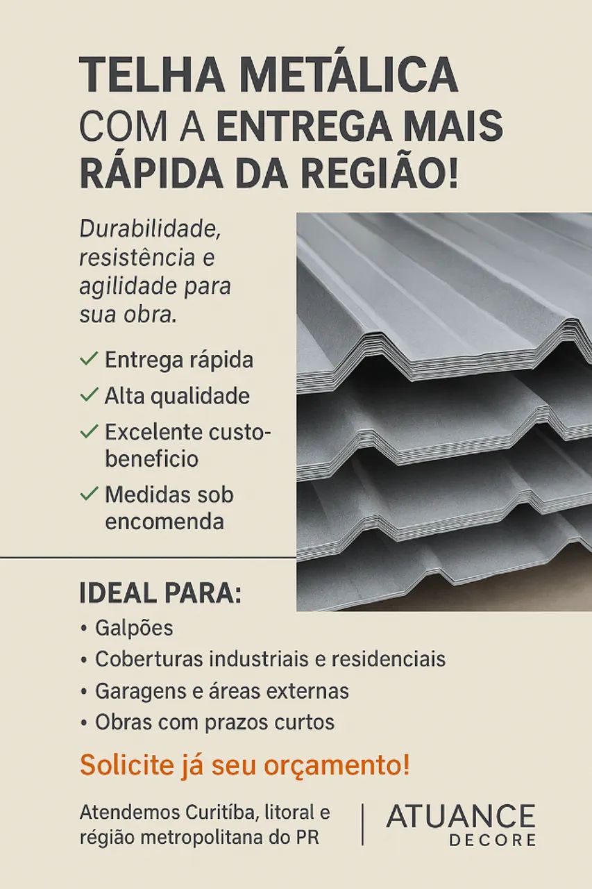 Telha Metálica: Durabilidade e Estilo para Coberturas Modernas