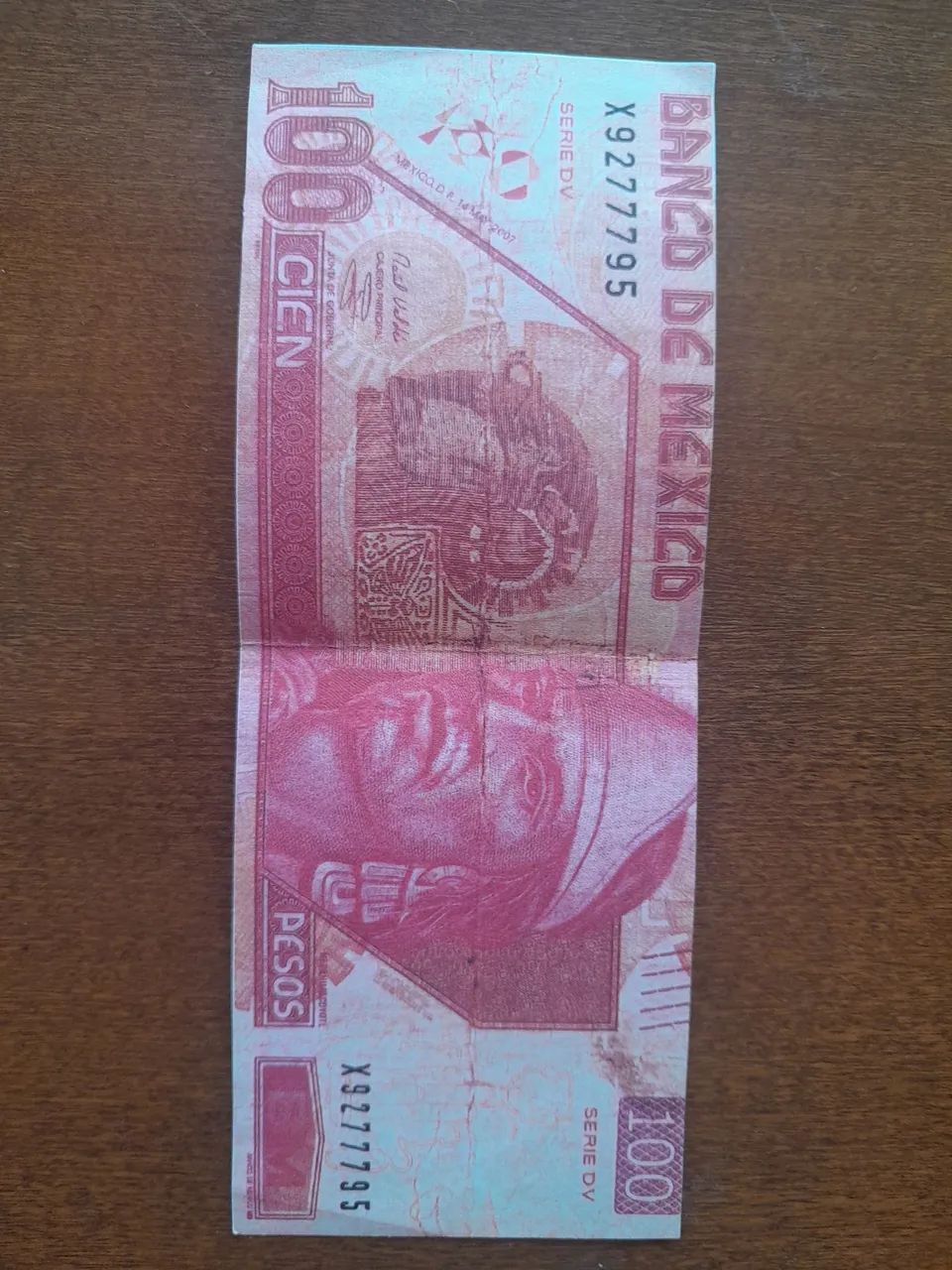 Cédula de 100 pesos México