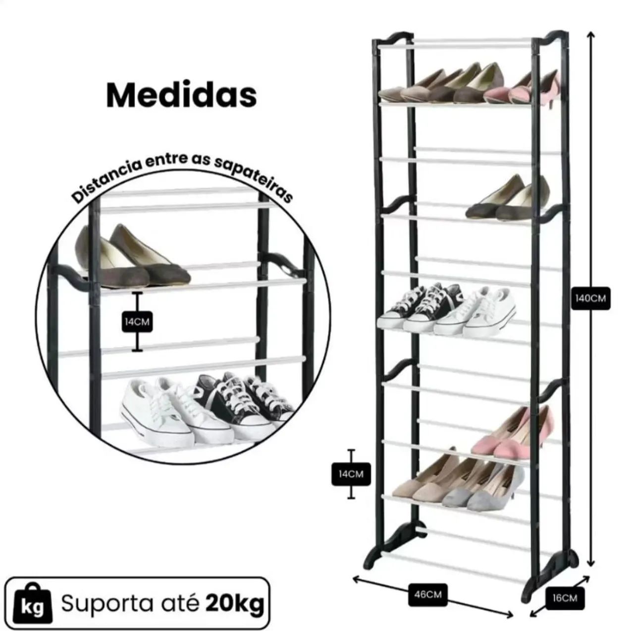 SAPATEIRA VERTICAL  10 Andares  - Foto 4