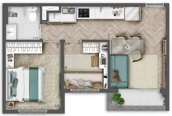 PLANTA 39m²