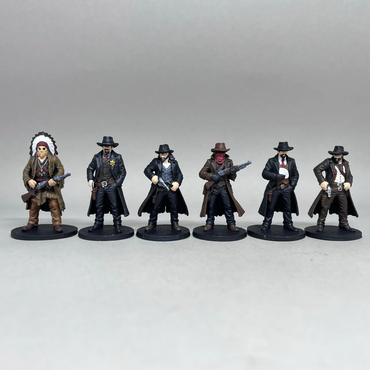 Kit 6 Miniaturas Personagens Faroeste Impressão 3D