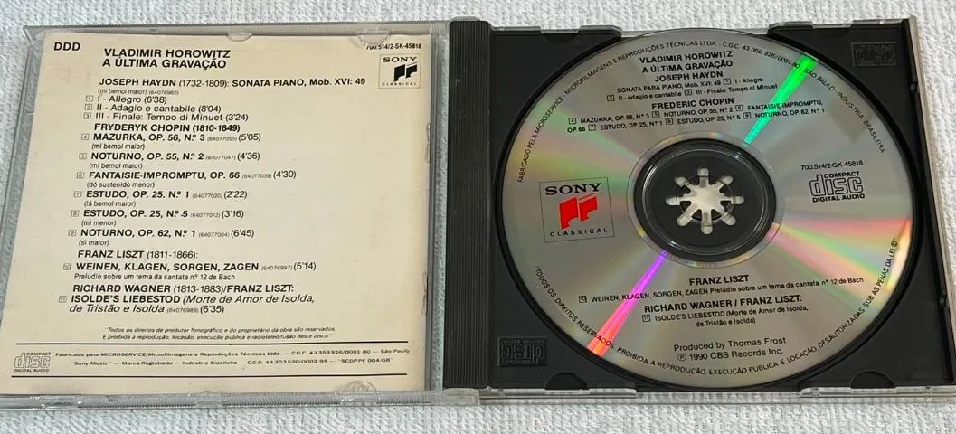 CD Vladimir Horowitz - The Last Recording - Foto 2