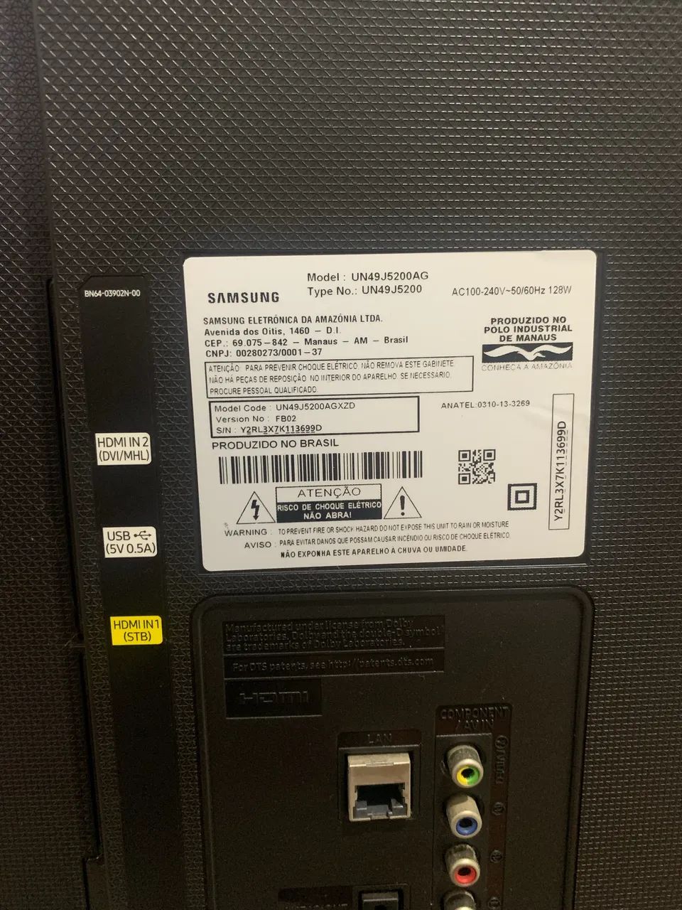 TV SAMSUNG 49 POLEGADAS COM DEFEITO