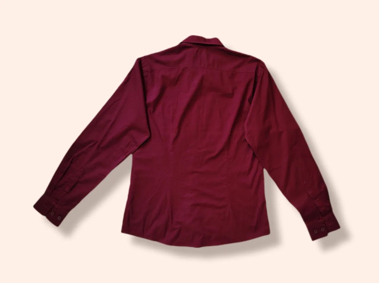 Camisa Masculina Vinho TNG P - Foto 2