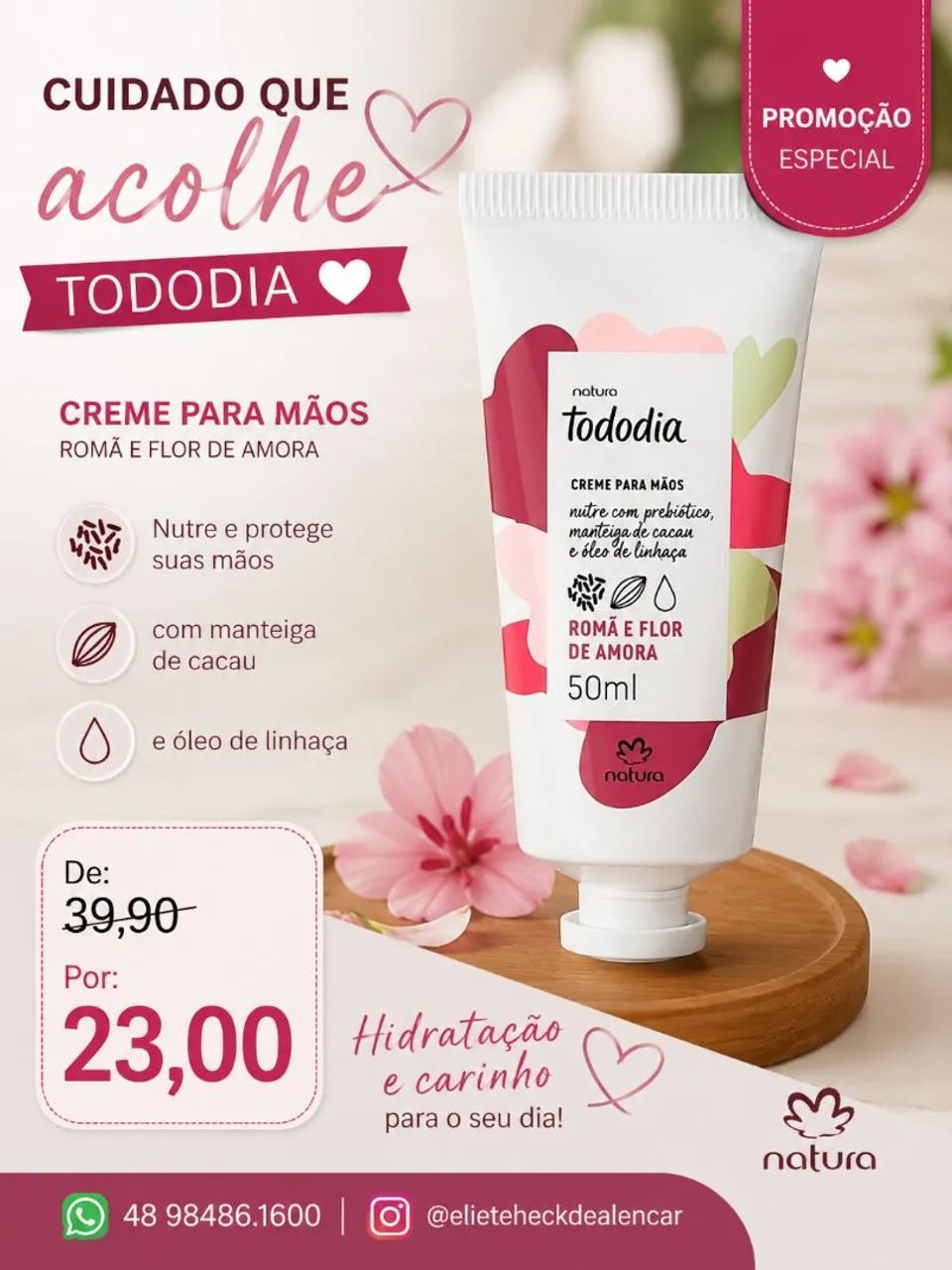 Creme para mãos e pés natura  - Foto 3