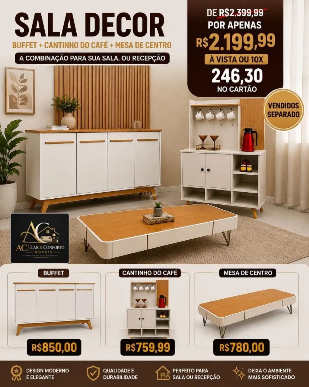 CONJUNTO PERFEITO PARA SUA RECEPÇÃO OU SALA DE STAR 