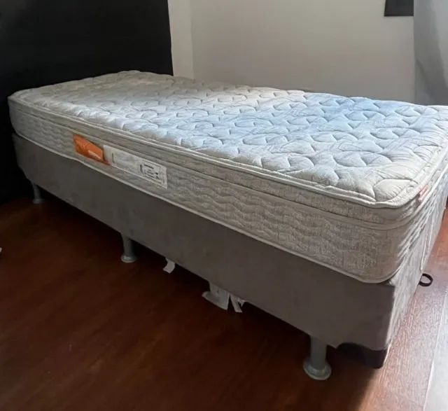 Cama Box Solteiro com Colchão