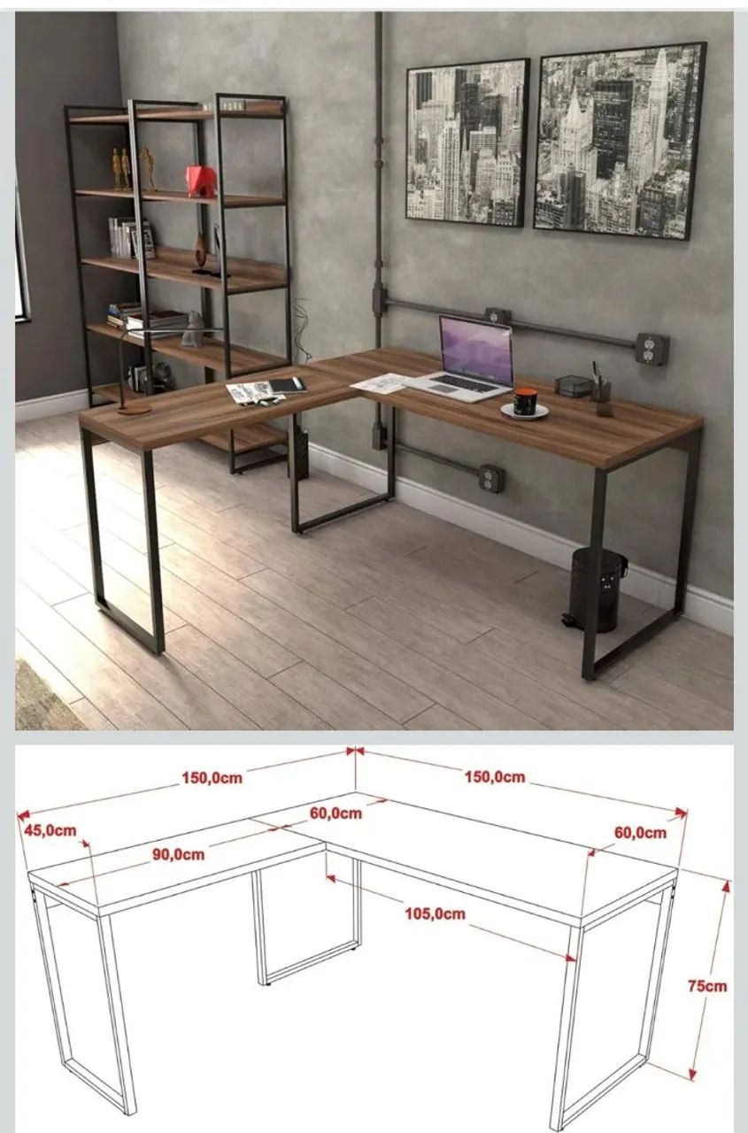 L-shaped Desk in Box