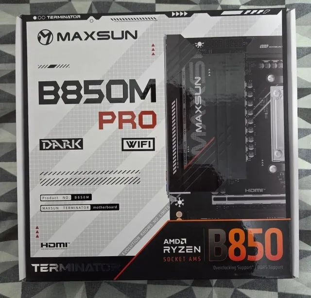 placa mae MAXSUN Terminator B850M PRO DARK WIFI - Foto 2