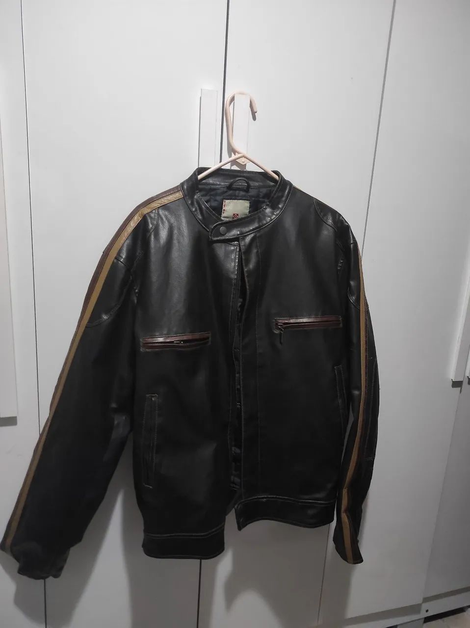 Jaqueta masculina motoqueiro 