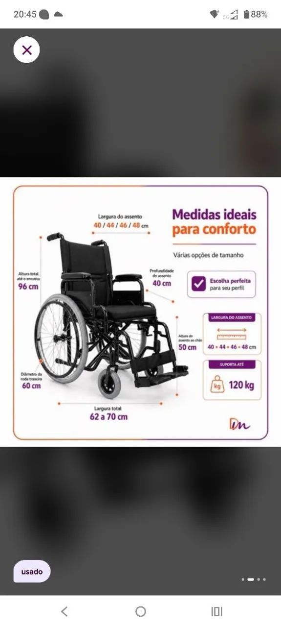 Kit cadeiras de rodas  - Foto 5