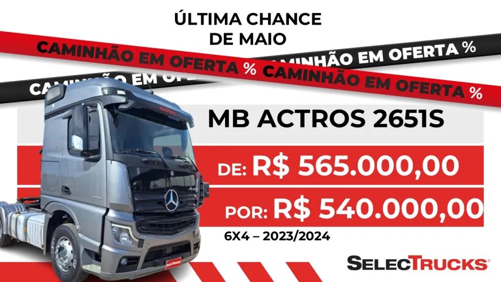 MB Actros 2651S ano 23/24 Cinza