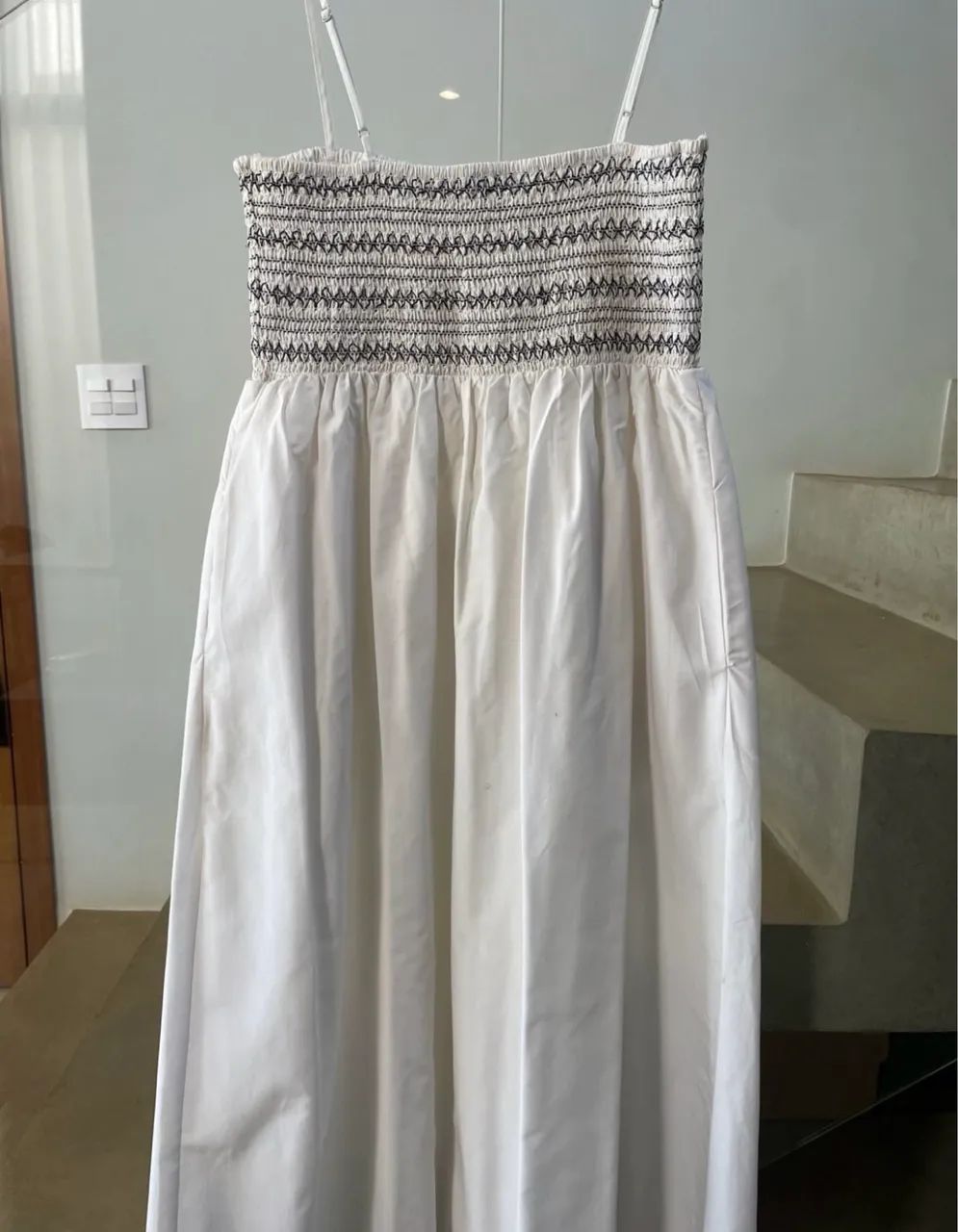 Vestido Longo Branco e Azul - Zara - Foto 3