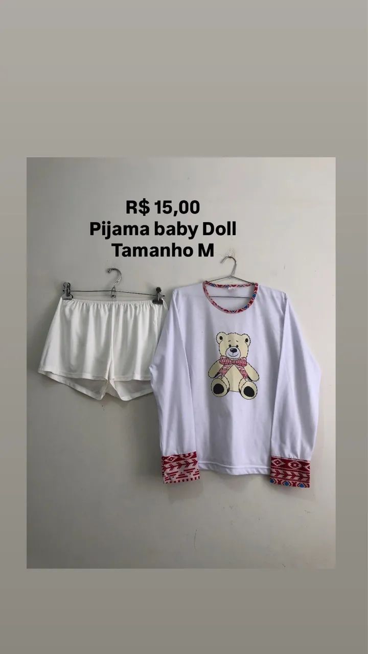 Pijama baby Doll tamanho M - Foto 2