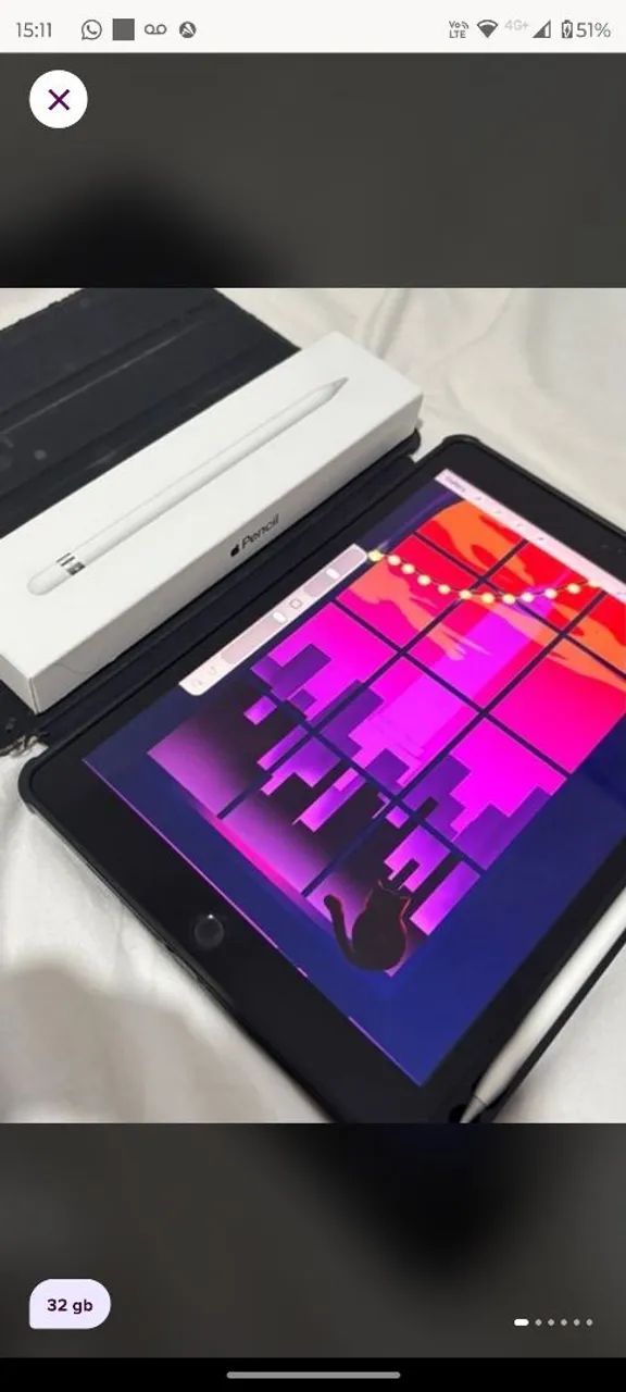 Ipad 8 de 32gb + Apple pencil 