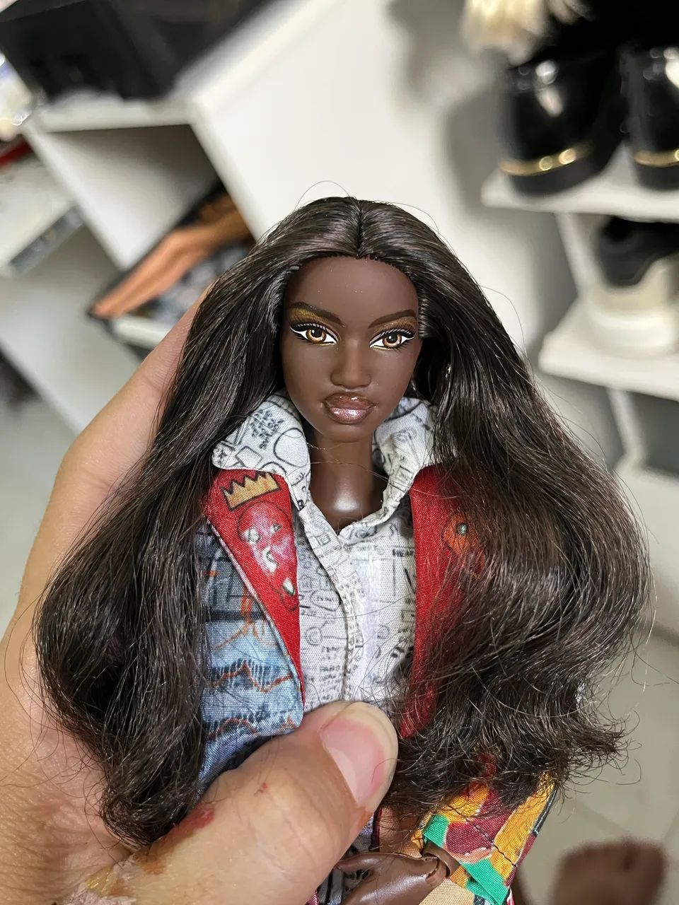 Cabeça de Barbie molde selma com repaint  - Foto 2