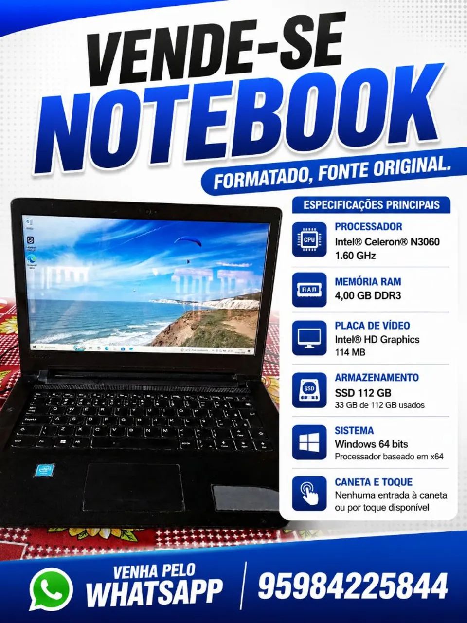 Vende-se Notebook 