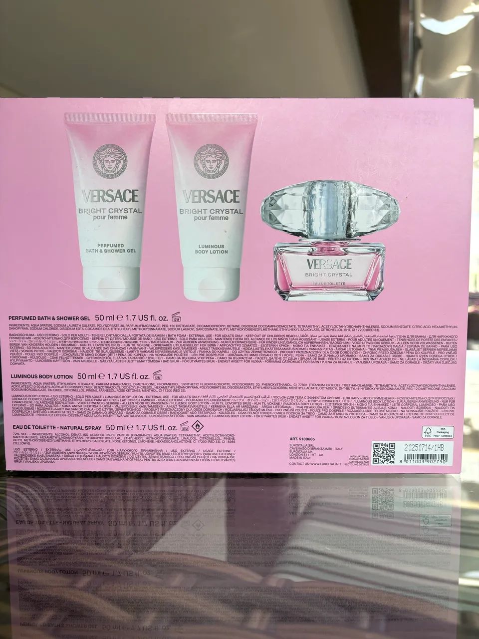 Kit perfume Versace bright crystal - Foto 3