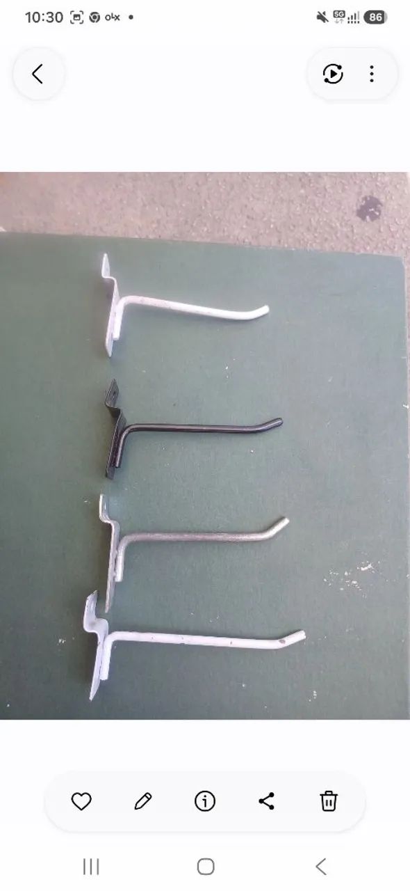 Ganchos painel 10 cm