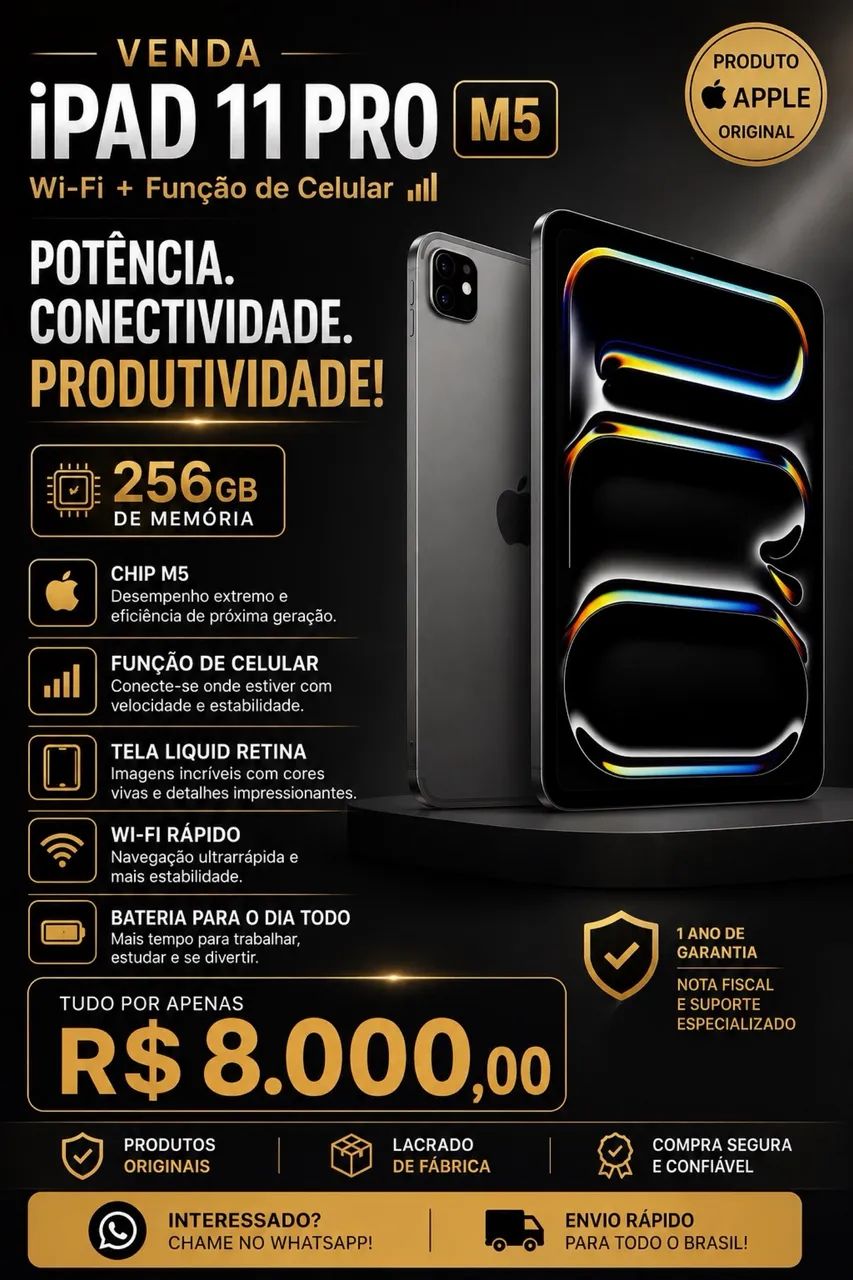 iPad 11 Pro (M5)Wi-Fi + Celular 