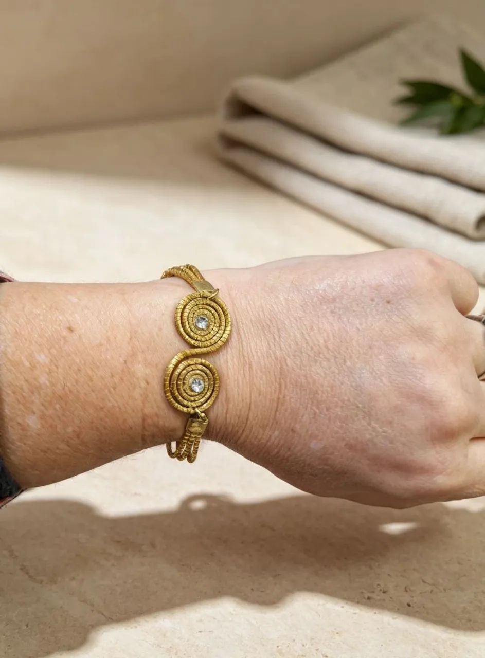 Pulseira em Capim Dourado - Foto 4