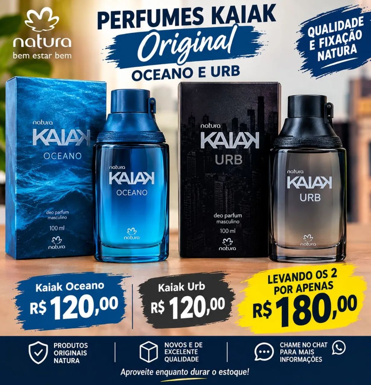 Promoção relâmpago de Kaiak Natura 
