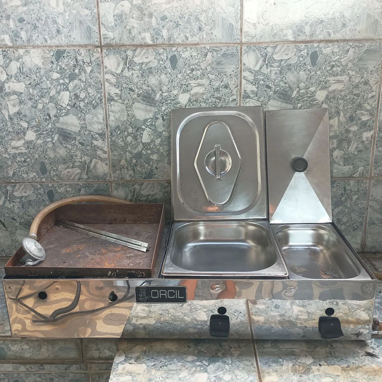 Chapa e cachorro quente de inox 77cm e 33 larg marcar ORCIL. - Foto 4