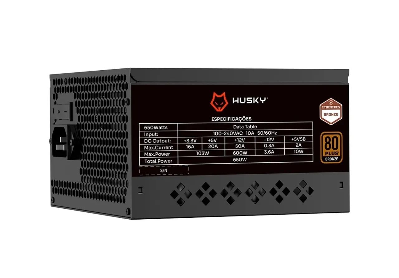 Fonte 650W Husky Sledger, 80 Plus Bronze. @importech_084 - Foto 3