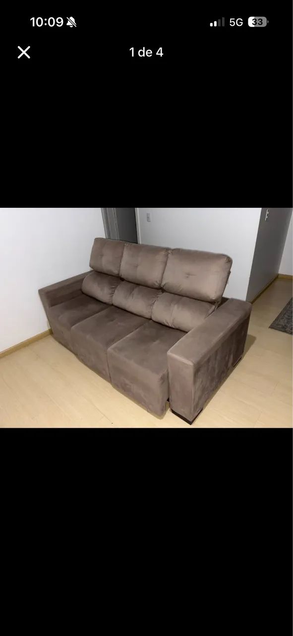 Vendo sofá retrátil e reclinável 3 lugares 